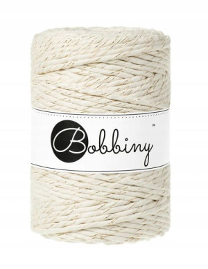 Sznurek do makramy Bobbiny 5 mm / Naturalne Złoto