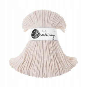 Sznurek pleciony BOBBINY 3mm / Naturalny / 100m