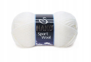 Włóczka NAKO SPORT WOOL / 100 g / 208 biel