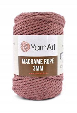 Sznurek YarnArt Macrame Rope 3 mm - 792 brudny róż