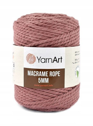 Sznurek YarnArt Macrame Rope 5 mm - 792 brudny róż