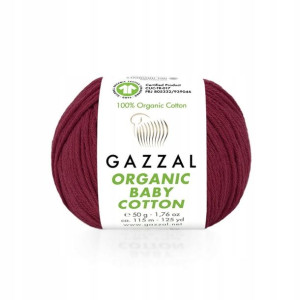 Włóczka GAZZAL ORGANIC BABY COTTON - 429 bordo