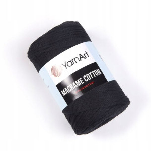 Sznurek YarnArt Macrame Cotton 750 - czerń