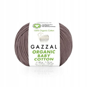 Włóczka GAZZAL ORGANIC BABY COTTON - 433 kawowy