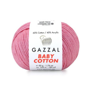 Włóczka Gazzal Baby Cotton 3468 - 50g - róż
