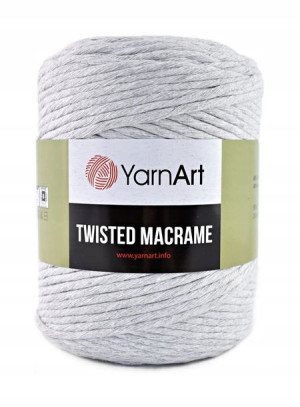 Sznurek YarnArt Twisted Macrame 756 jasny szary me