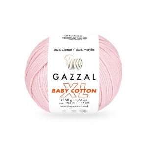 Włóczka Gazzal Baby Cotton XL 3411 - jasny róż