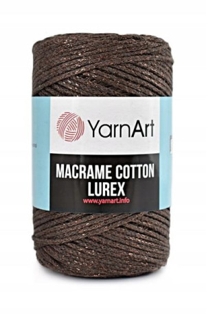 Sznurek YarnArt Macrame Cotton Lurex - 736 brąz