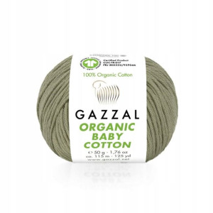 Włóczka GAZZAL ORGANIC BABY COTTON 431 ciemny beż