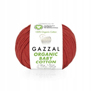 Włóczka GAZZAL ORGANIC BABY COTTON - 432 czerwony