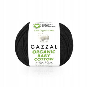 Włóczka GAZZAL ORGANIC BABY COTTON - 430 czerń