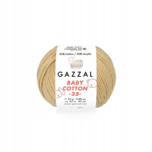 Włóczka Gazzal Baby Cotton 3424 - 25g - beż
