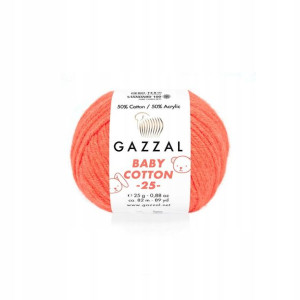 Włóczka Gazzal Baby Cotton 3459 - 25g - łososiowy