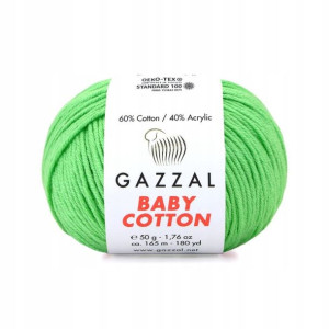 Włóczka Gazzal Baby Cotton 3466 - 50g - groszek