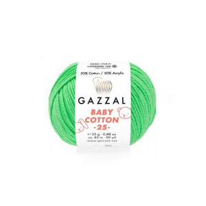 Włóczka Gazzal Baby Cotton 3466 - 25g - groszek