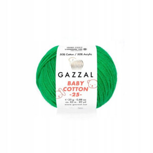 Włóczka Gazzal Baby Cotton 3456 - 25g - trawa