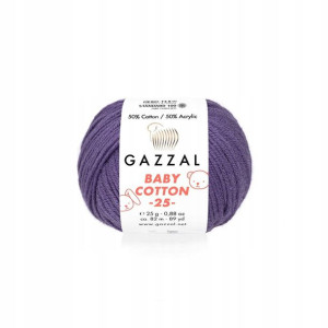 Włóczka Gazzal Baby Cotton 3440 - 25g - ametyst