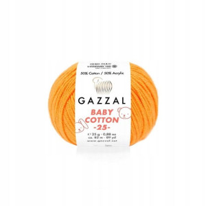 Włóczka Gazzal Baby Cotton 3416 - jasny pomarańcz