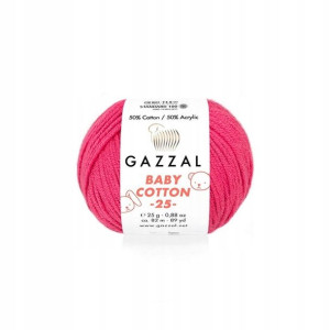 Włóczka Gazzal Baby Cotton 3415 - 25g - piwonia