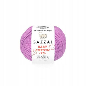 Włóczka Gazzal Baby Cotton 3414 - 25g jasny fiolet