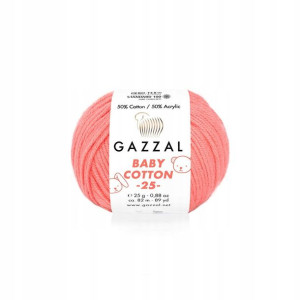 Włóczka Gazzal Baby Cotton 3435 - 25g - morela