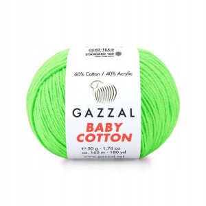 Włóczka Gazzal Baby Cotton 3427 - jasna zieleń