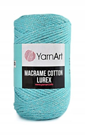 Sznurek YarnArt Macrame Cotton Lurex 733 niebieski