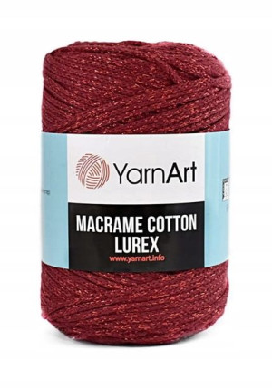 Sznurek YarnArt Macrame Cotton Lurex - 739 bordo
