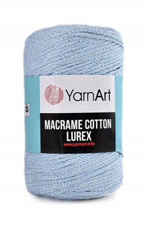 Sznurek YarnArt Macrame Cotton Lurex - 729 błękit