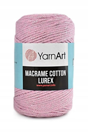 Sznurek YarnArt Macrame Cotton Lurex - 732 róż