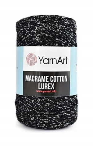 Sznurek YarnArt Macrame Cotton Lurex - 723 czerń