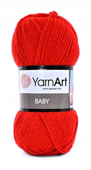 Włóczka YarnArt Baby - 156 - ognista czerwień