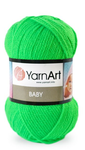 Włóczka YarnArt Baby - 8233 - zielony neon
