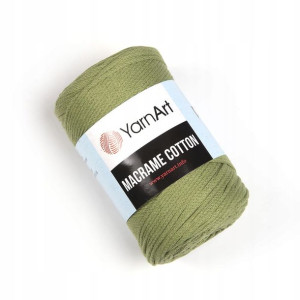 Sznurek YarnArt Macrame Cotton 787 zieleń wojskowa