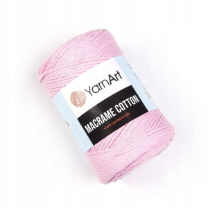 Sznurek YarnArt Macrame Cotton 762 - jasny róż