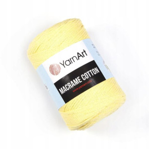 Sznurek YarnArt Macrame Cotton 754 - jasny żółty