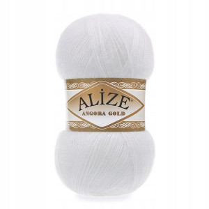 Włóczka ALIZE ANGORA GOLD - 55 biel