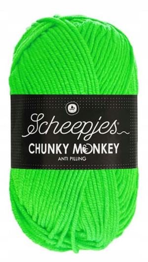 Włóczka CHUNKY MONKEY 100 g - 1259 neonowa zieleń