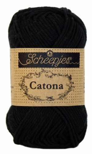 Włóczka Scheepjes Catona 110 / 50 g - kruczoczarny