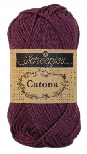 Włóczka Scheepjes Catona 394 / 50 g ciemna purpura