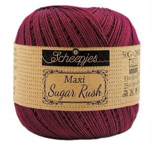 Kordonek SCHEEPJES SUGAR RUSH - 750 bordo