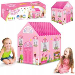 NAMIOT do zabawy DOMEK różowy 103x93x69cm 2Wejścia