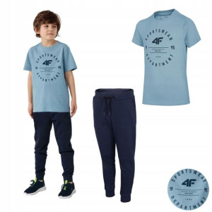 Komplet Chłopięcy 4f Spodnie Koszulka T-shirt 122