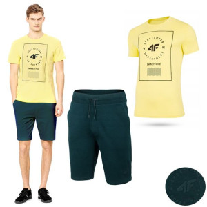 Komplet Męski 4f Koszulka T-shirt Spodenki M