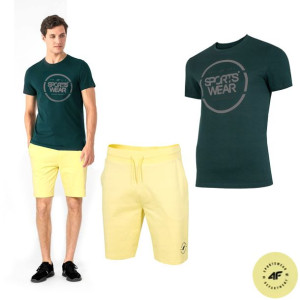 Komplet Męski 4f Koszulka T-shirt Spodenki M