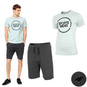 Komplet Męski 4f Koszulka T-shirt Spodenki L