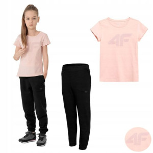 Komplet Dziewczęcy 4f T-shirt Spodnie Dresowe Dres