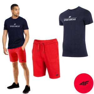 Komplet Męski 4f Koszulka T-shirt Spodenki S