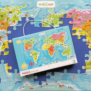 Puzzle Mapa świata 100 el. Dodo 300123