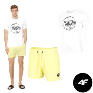 Komplet Męski 4f T-shirt Spodenki Kąpielowe Xxl